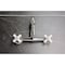 Kingston Brass Two-Handle Wall Mount Bridge Kitchen Faucet, Polished Nickel KS3256PX - alternate 2