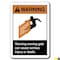 Signmission 10 in Height, Plastic, 10" x 7", ANSI-710WS Warning Moving Gate ANSI-710WS Warning Moving Gate - alternate 1