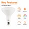Euri Lighting BR40 LED Flood Bulb, 11W, 1000 lm, 75W Eq., 3000K, E26, Dimmable, CEC/JA8, UL EB40-11W5000cec - alternate 1