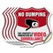 Signmission No Dumping Shield Sign This Property Is, 6 inch X 6 inch, Vinyl Decal, 5PK SHI-D-5PACK-6-393 - alternate 1