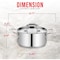 Bakken-Swiss 2QT Stockpot, Brushed Stainless Steel, Heavy Duty, Induction-Ready, Lid and Riveted Handles BAKSTQ2 - alternate 2