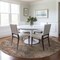 Homeroots 8' Brown Tan And Terra Cotta Round Floral Washable Indoor Outdoor Area Rug 604110 - alternate 4