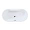 Kingston Brass 63" Acrylic Oval Double Ended Freestanding Tub with Drain, Glossy White/Matte Black VTDE633023C420 - alternate 1