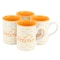 Gibson Home Inspirational Words Believe 4 Piece 16 Ounce Stoneware Mug Set in Orange 142553.01 - alternate 1