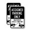Signmission Assigned Parking Only Unauthorized Vehicles Towed Away, 12'' X 18'', Heavy Gauge Aluminum, 2PK A-1218-2PACK-2590 - alternate 1