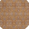 Homeroots 8' Copper Beige And Taupe Round Floral Washable Indoor Outdoor Area Rug 582268 - alternate 2