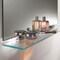 Fab Glass And Mirror 10in X 48in Rectangle Floating Shelf with Chrome Brackets Glass Shelves, Clear, Tempered S-10x48RECCHBR0 - alternate 4