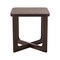 Homeroots 24" Brown Solid Wood Square Cross Legs End Table 564937 - alternate 2