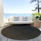 Homeroots 8' Gray And Brown Round Abstract Washable Indoor Outdoor Area Rug 588932 - alternate 2