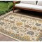 Homeroots 8' X 10' Ivory And Gold Floral Indoor Outdoor Area Rug 573058 - alternate 2