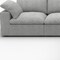 Homeroots Light Gray Linen Blend Modular L Shaped Five Piece Corner Sectional 716923 - alternate 2