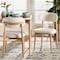 Baxton Studio Wattsu Boucle Upholstered Dining Chair Set of 2 261-2PC-14268-ZORO - alternate 4