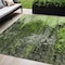 Homeroots 5' X 8' Green And Lime Green Abstract Washable Indoor Outdoor Area Rug 577242 - alternate 1