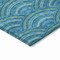 Homeroots 5' X 8' Teal Blue Fern Green And Ivory Geometric Washable Indoor Outdoor Area Rug 615237 - alternate 2