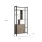 Homeroots 71" Brown Metal Eight Tier Etagere Bookcase with Two Doors 630394 - alternate 2