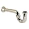 Kingston Brass 1-1/4, or 1-1/2 x 1-1/2 in. P-Trap with Bell Flange, 13-1/16 in. Length, 18 Gauge, Polished Nickel CC2246 - alternate 1