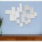 Homeroots 30" Clear Abstract Glass Contemporary Panels Unframed Accent Mirror 485075 - alternate 2