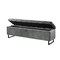 Homeroots 16" Gray Upholstered Velvet Bench with Flip top 530663 - alternate 3