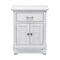 Homeroots 28" White Solid Wood Distressed Plantation Shutter One Drawer Nightstand With USB Port 571346 - alternate 3