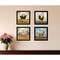 Homeroots Set Of Four Farm Animals 1 Black Framed Print Wall Art, 4PK 405907 - alternate 2