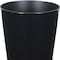 Homeroots 7in Black Recycled Plastic Indoor Outdoor Round Pot Planter 488222 - alternate 3