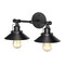 Gatco Modern Farmhouse Metal Double Sconce, Matte Black 1722 - alternate 1