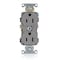 Leviton Duplex Receptacle Outlet, 15A, Gray, 125V CR015-GY - alternate 1