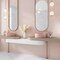 Apollo Tile Arte 1.97 in. x 7.87 in. Matte Pink Ceramic Subway Deco Wall and Floor Tile 4.54 sqft/case, 42PK RID88PNKDECM - alternate 2