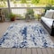 Homeroots 10' X 14' Navy Blue And Ivory Abstract Washable Indoor Outdoor Area Rug 612634 - alternate 3