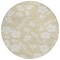 Homeroots 8' Beige And Ivory Round Floral Washable Indoor Outdoor Area Rug 599858 - alternate 2