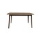 Homeroots 59" Walnut and Black Solid Wood Dining Table 716282 - alternate 2