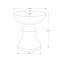 Monarch Specialties Accent Table 25"h, Indoor or Outdoor, Side Table, Nightstand, Round, Grey, Contemporary I 4144 - alternate 2