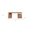 Homeroots 69" Brown Live Edge Solid Wood Writing Desk With Four Drawers 522095 - alternate 4