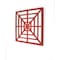 Homeroots 24" X 24" X 1" Red Mirrored Wooden Wall Decor 274557 - alternate 1