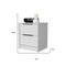 Homeroots 19" White Wood Two Drawer Nightstand 534903 - alternate 2
