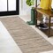Jonathan Y Finn Modern Farmhouse Pinstripe Brown/Natural 2 ft. x 8 ft. Indoor/Outdoor Runner Rug TSN102B-28 - alternate 1