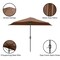 Pure Garden 9 ft Half Patio Umbrella with 20lb Base and Brown Outdoor Canopy Shade 83-OUT5464B - alternate 2