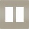 Legrand radiant Wallplate, 4.94 in L, 4.96 in W, 2 -Gang, Polycarbonate, Silver, Nickel RWP262NICC6 - alternate 2
