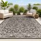 Jonathan Y Charleston Vintage Filigree Textured Weave Black/Gray 3 ft. x 5 ft. Indoor/Outdoor Area Rug SMB106G-3 - alternate 1