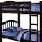 Homeroots 80" X 43" X 69" Espresso Pine Wood Twin Over Twin Bunk Bed 286536 - alternate 2