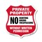 Signmission Private Property Shield Sign No Hunting, 12 Inch X 12 Inch, Aluminum Metal Sign SHI-A-12-450 - alternate 1