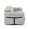 Homeroots 73in Light Gray and Black Italian Leather Power Reclining Loveseat 720488 - alternate 3
