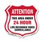 Signmission 24 Hour Surveillance Shield Sign Attenti, 12 inch X 12 inch, Plastic Sign, 2PK SHI-P-2PACK-12-351 - alternate 1
