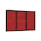 Ghent 3 Door Enclosed Fabric Bulletin Board, Bronze Aluminum Frame, 3'H x 6'W, Red PB33672F-98 - alternate 1