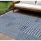 Homeroots 10' X 14' Navy Blue And Ivory Geometric Washable Indoor Outdoor Area Rug 596955 - alternate 1