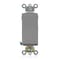 Leviton Wall Switch, 1/2 hp, Rocker, 15 A, Gray 5657-2GY - alternate 2