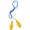 3M UltraFit Reusable Corded Earplugs, Flanged Shape, 25 dB NRR, Push-In, Med, Yellow/Blue, 1 Pair 340-4004 - alternate 1