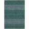 Homeroots 3' X 5' Green Blue And Purple Tribal Washable Indoor Outdoor Area Rug 582560 - alternate 3