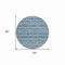 Homeroots 8' Denim Blue And Teal Blue Round Geometric Washable Indoor Outdoor Area Rug 610686 - alternate 2