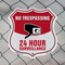 Signmission No Trespassing Shield Sign 24 Hour Surve, 6 Inch X 6 Inch, Plastic Sign SHI-P-6-419 - alternate 2